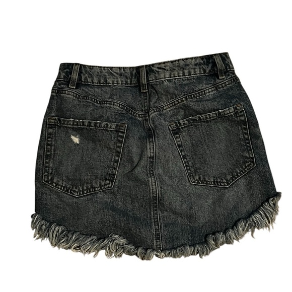 Distressed Denim Skirt - Picture 2 of 4